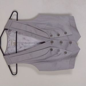 NWOT gray waistcoat with multiple button detail
